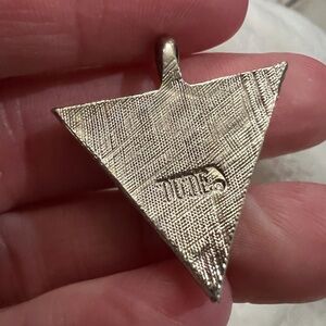 DUDE® Vintage Geometric Silver Triangle Pendant